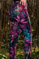 Kitty in the jungle cotton leggings