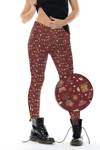 Leggings de algodón Florecitas dispersas - S