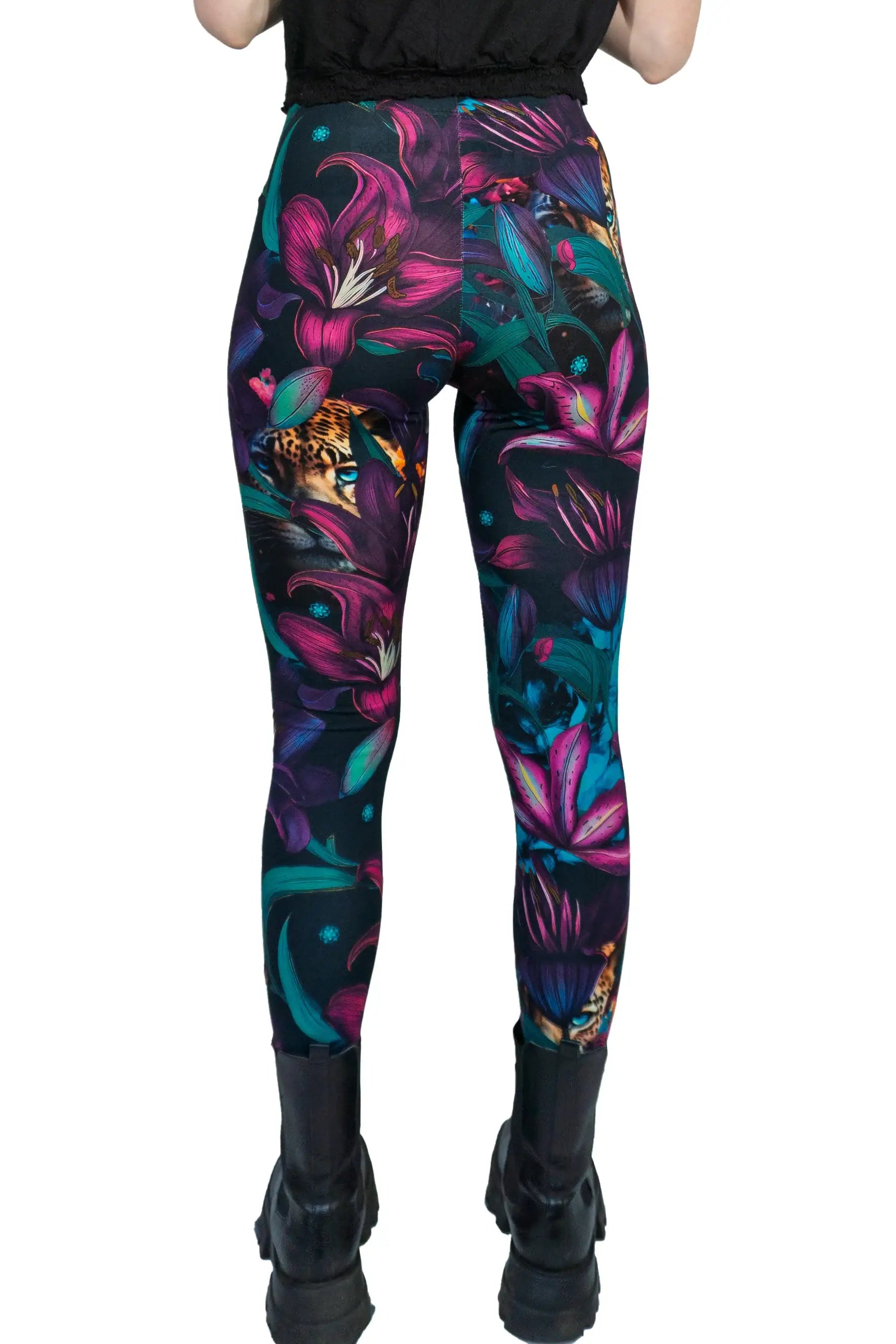 Legging femme imprimé fleuri coton bio - multicolore, Vêtements de grossesse Legging femme imprimé fleuri coton bio - multicolore, Vêtements de grossesse
