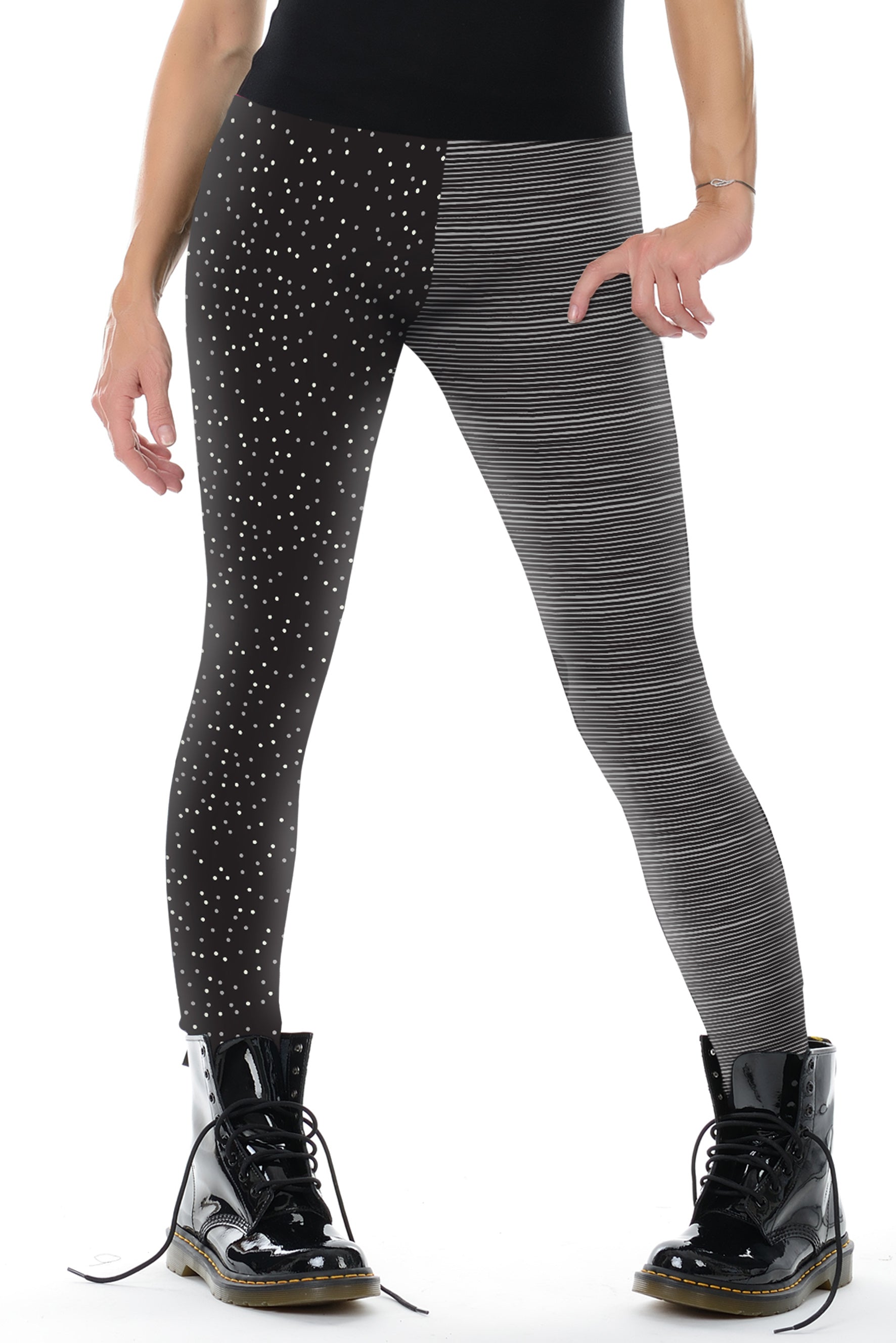 Legging en coton dots stripe