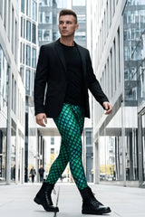 Meggings Funkeldrachen: Bunte Männer Leggings aus Baumwolle