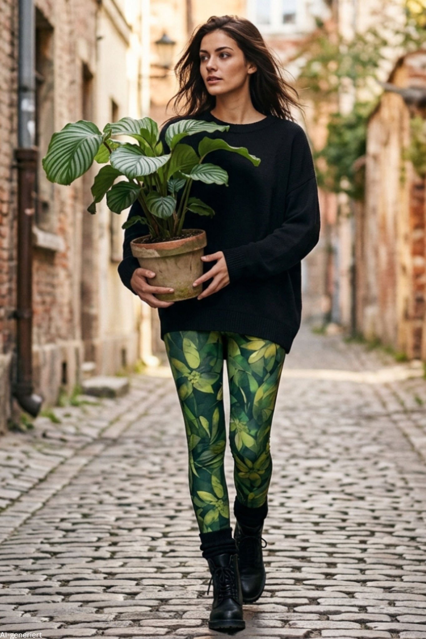 midnight jungle katoenen legging