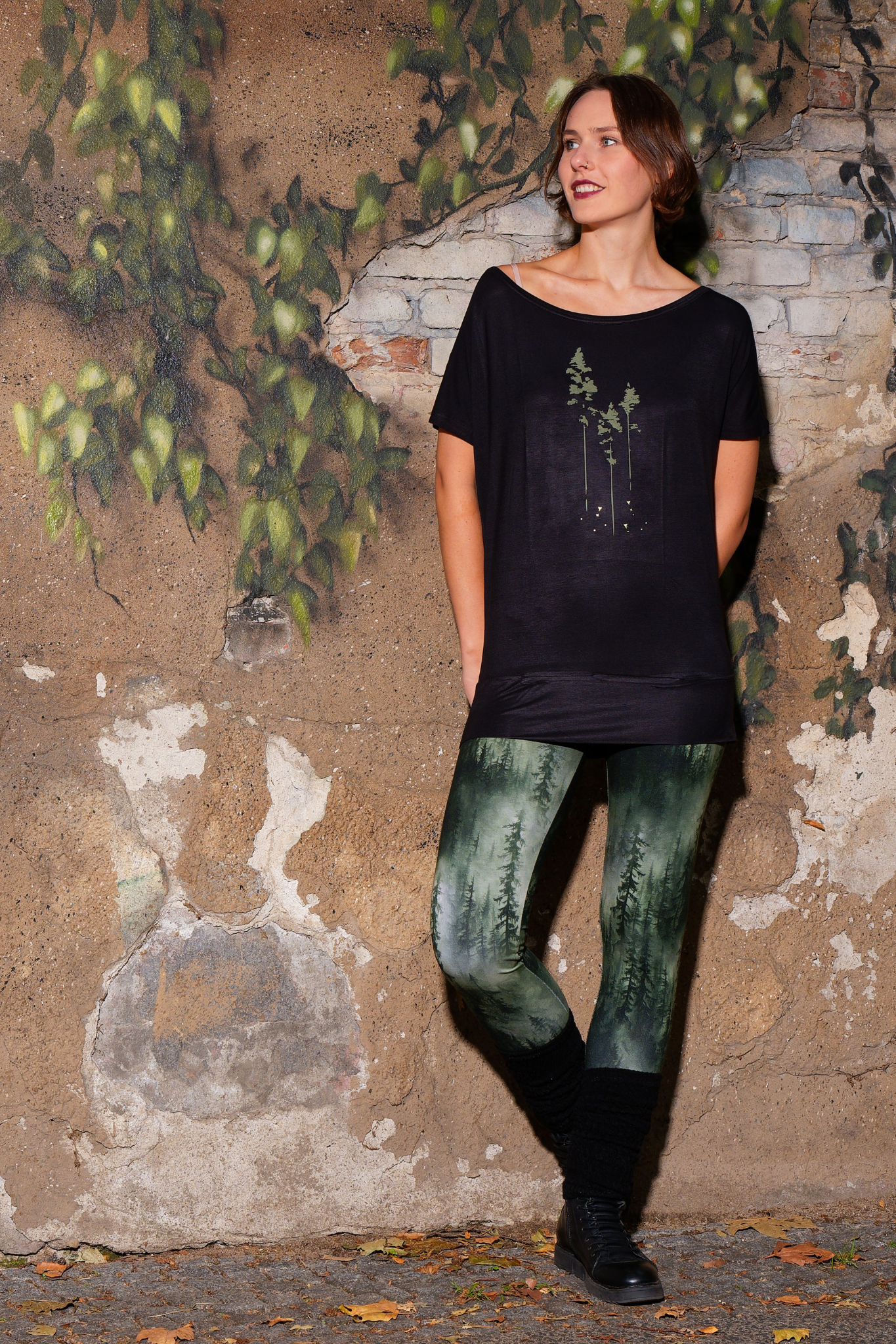cool days Leggings Baumwolle Nebelwald