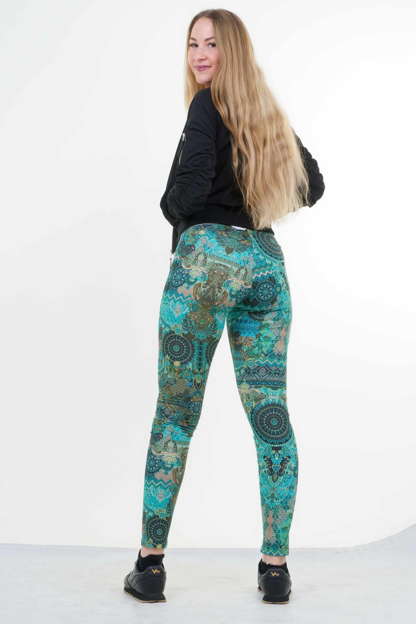 Legging coton blue paisley