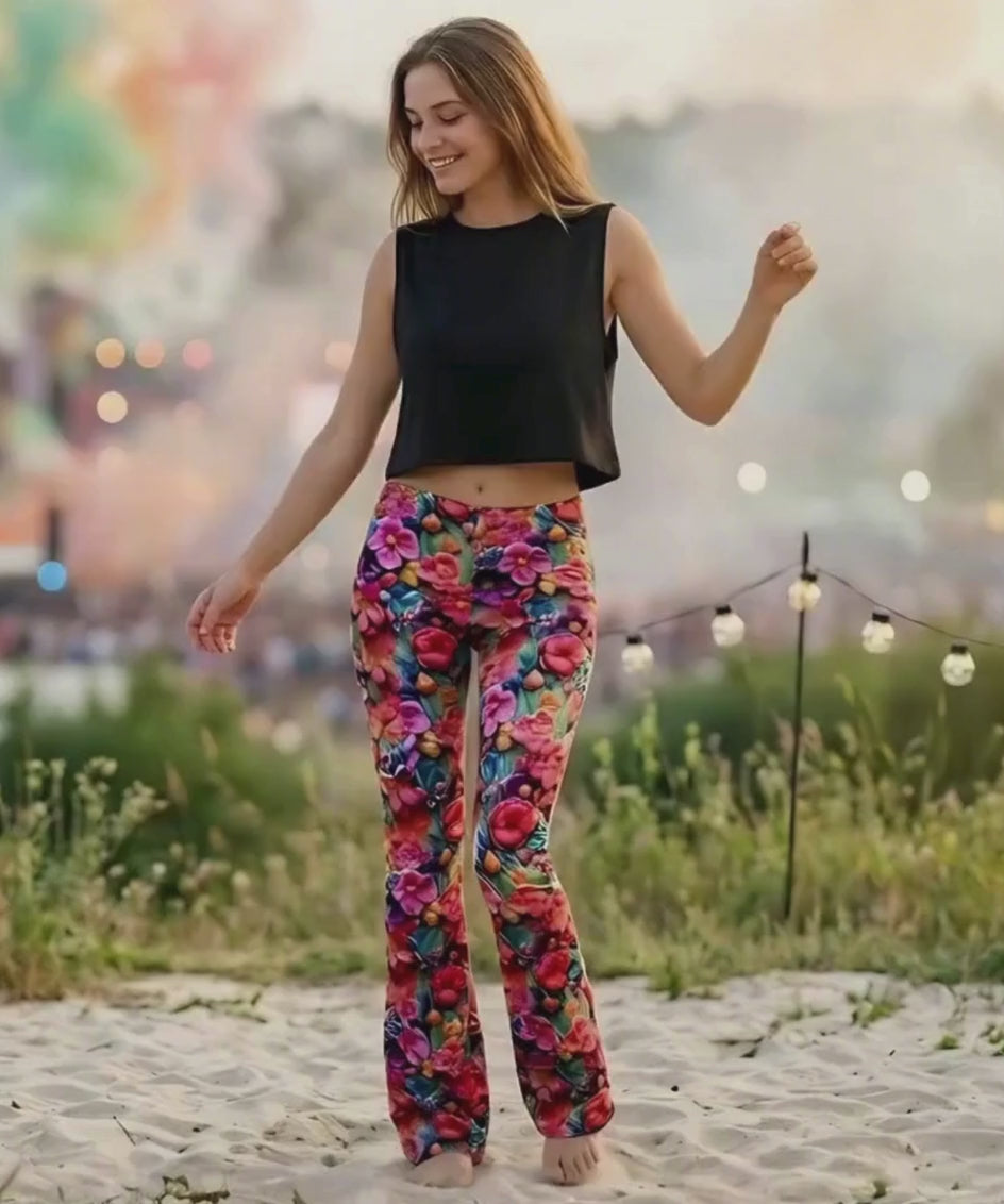 Leggings mit Schlag - blossom wonderland