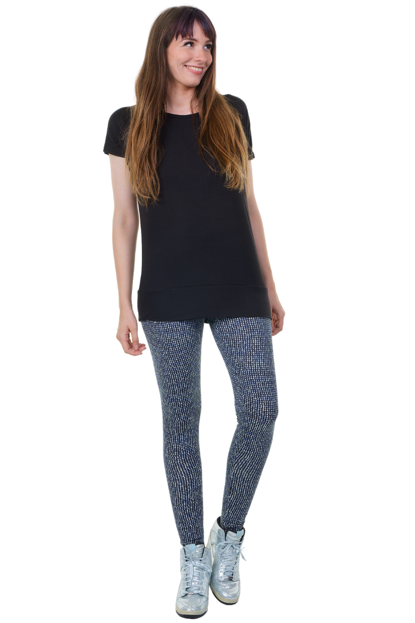 Leggins Baumwolle Quantum blau