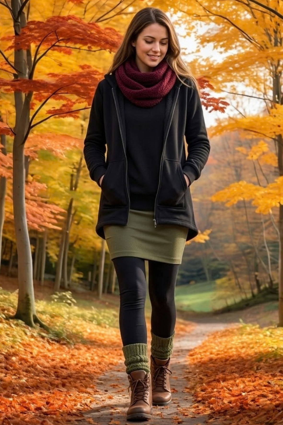 Schwarze Winterleggings aus Baumwolle, fair in Berlin genäht, Detailansicht