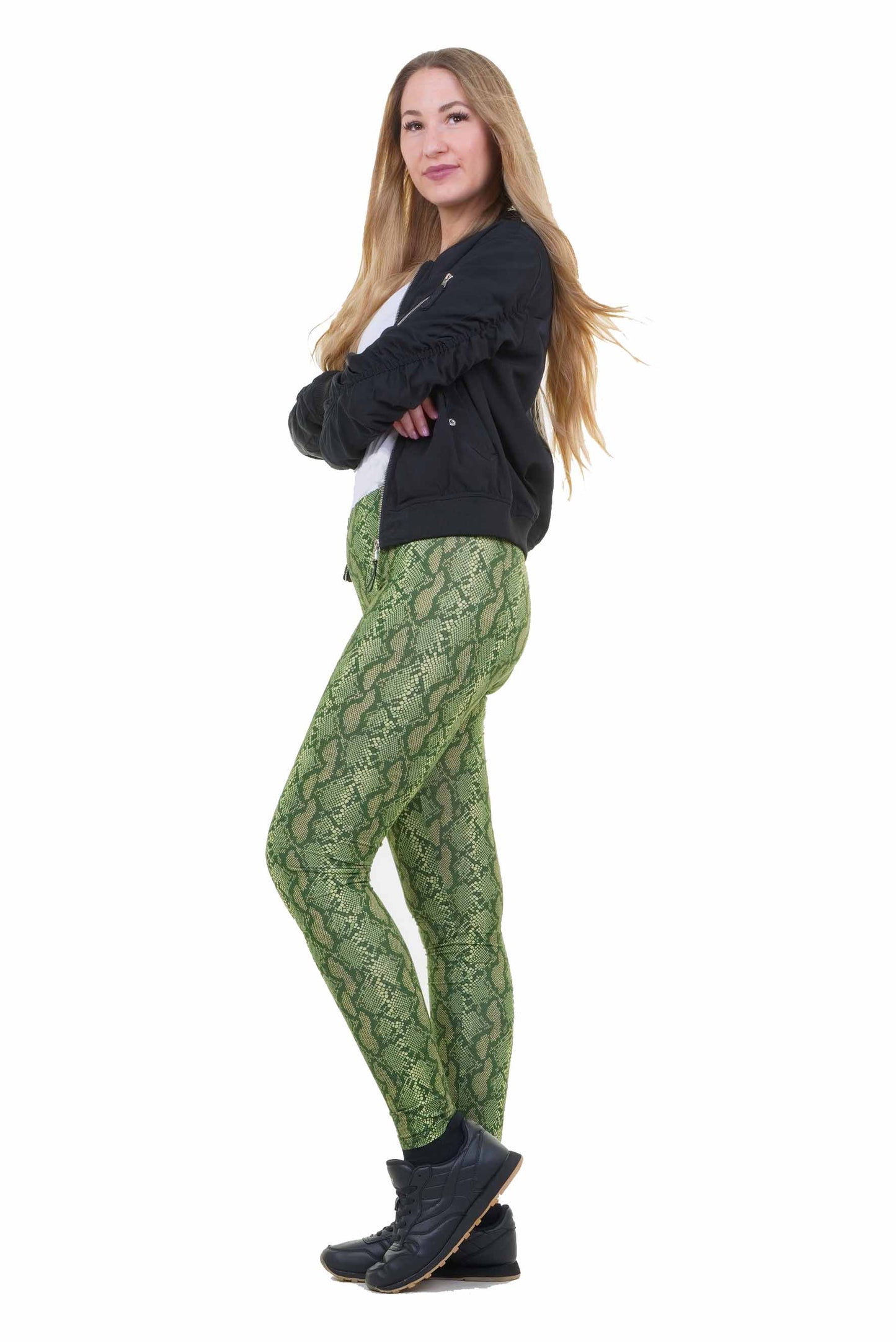 Leggings Snake grün