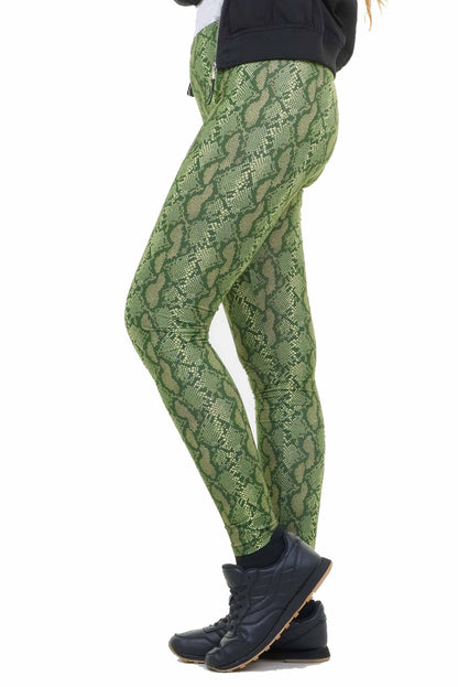 Leggings Snake grün