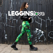 Cotton leggings peacock
