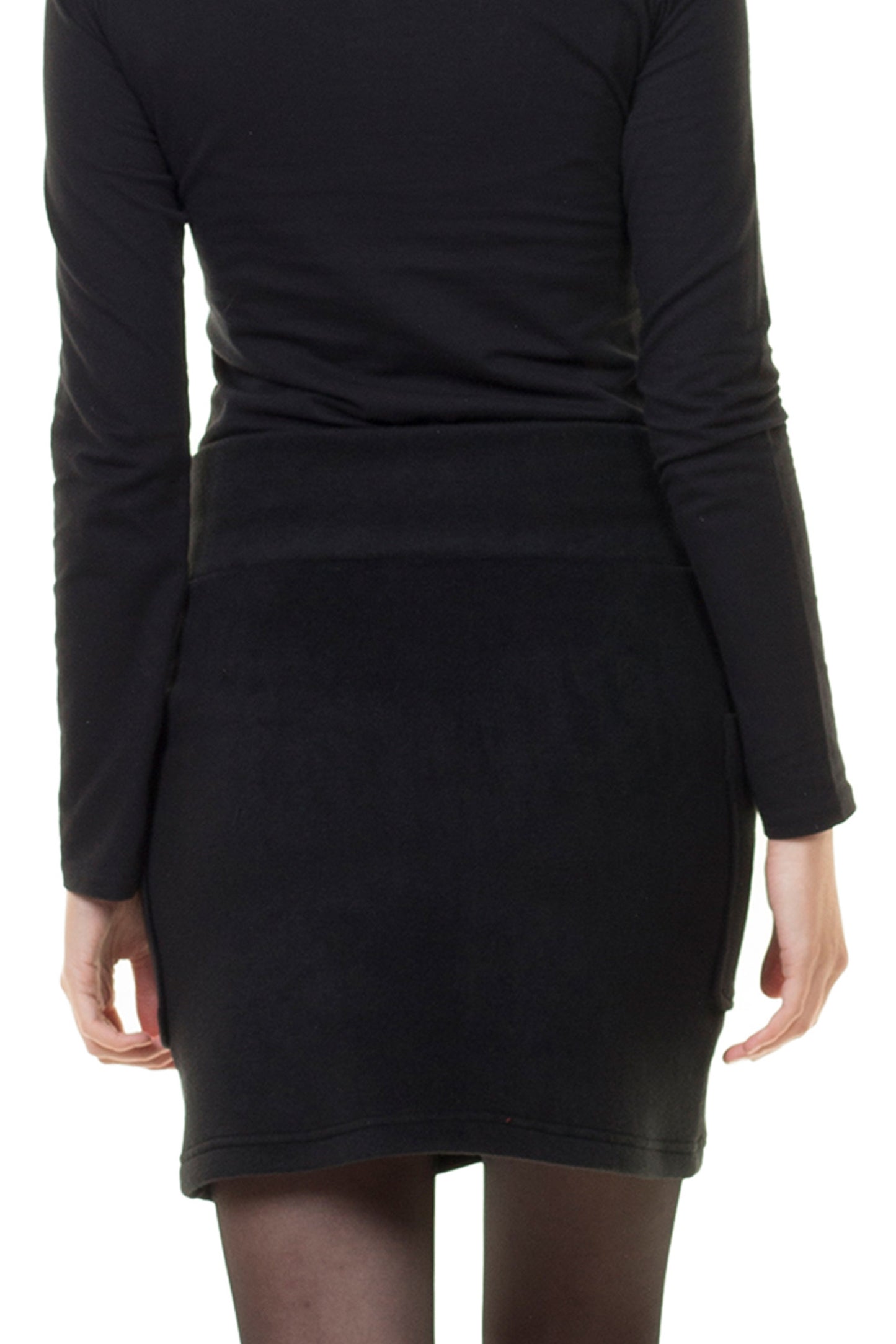 Mini skirt fleece black